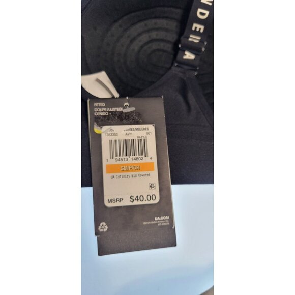 UNDER ARMOUR HIGH IMPACT SUPPORT BLACK SPORTS BRA /Flex Support Bra White Size S - Picture 2 of 6